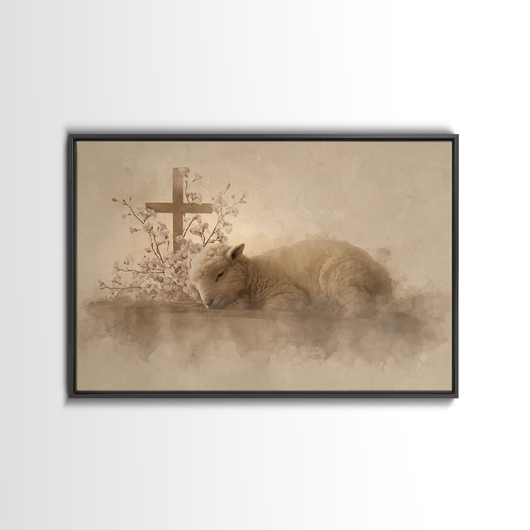 Heavenly Stillness – Framed Canvas Print – Christian Wall Art – Christian Art Print – Minimalist Christian Art – Christian Christmas Art –