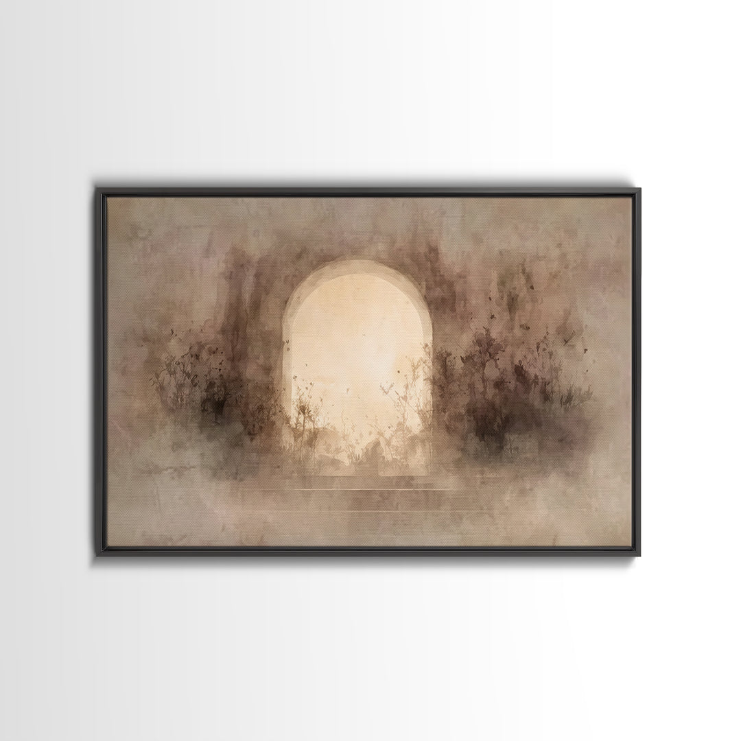 Sacred Dawn Path | Framed Canvas Print | Christian Art Canvas | Minimalist Christian Art | Christian Wall Art | Christian Art Prints | Chri