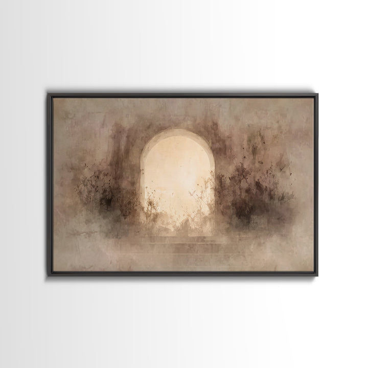 Sacred Dawn Path | Framed Canvas Print | Christian Art Canvas | Minimalist Christian Art | Christian Wall Art | Christian Art Prints | Chri