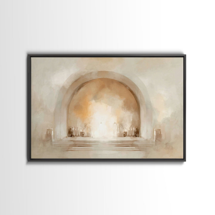 Holy Arch Gathering, Framed Canvas Print, Christian Art Canvas, Christian Wall Art, Christian Art Prints, Christian Gift Ideas, Modern Chri