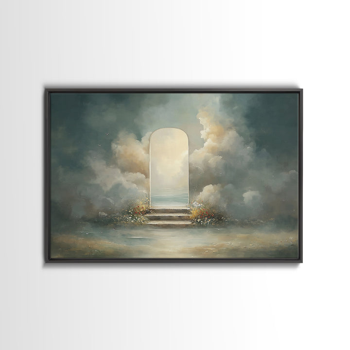 Heaven’s Open Door, Framed Canvas Print, Christian Art Canvas, Christian Wall Art, Unique Christian Art, Christian Art Prints, Christian Gi