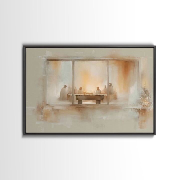 Upper Room Gathering | Framed Canvas Print | Christian Art Canvas | Christian Wall Art | Christmas Art | Christian Art Prints | Christian G
