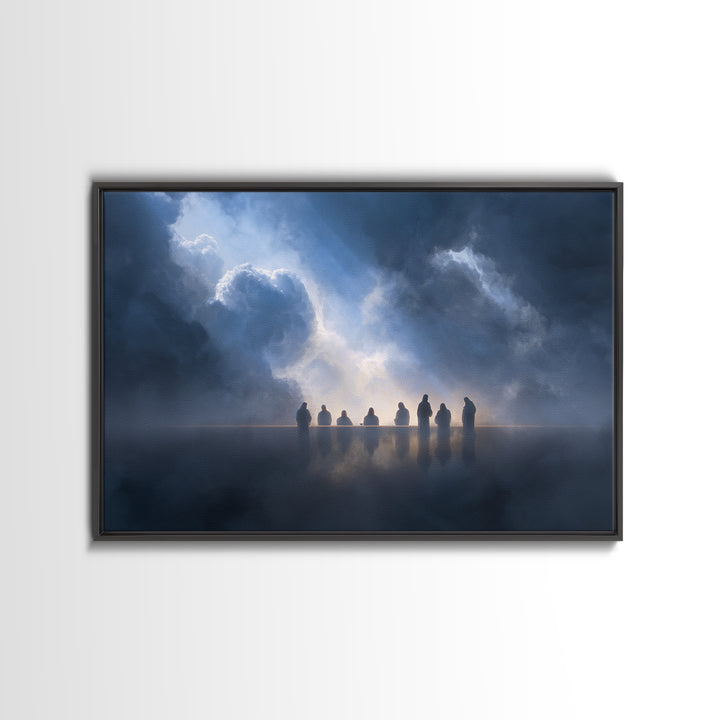 Celestial Feast Vision | Framed Canvas Print | Christian Wall Art | Jesus Painting Canvas | Christian Art Gift | Modern Christian Art | Chr