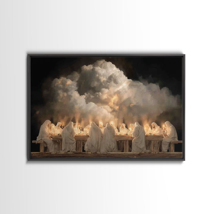 Last Supper Radiance – Framed Canvas Print – Christian Art Canvas – Jesus Wall Art – Christian Decor For Home – Unique Christian Art – Chri