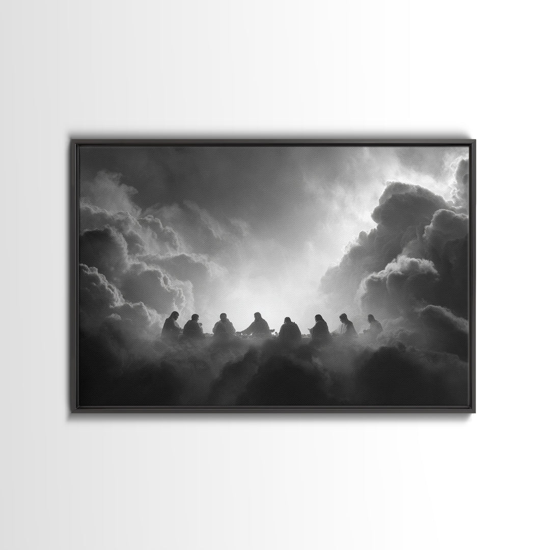 Holy Supper Moment | Framed Canvas Print | Christian Art Canvas | Jesus Wall Art | Christian Art Painting | Christmas Art Work | Christian