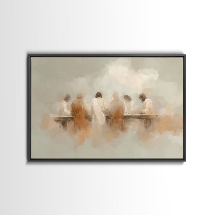 Heavenly Supper Peace – Framed Canvas Print – Christian Wall Art – Christian Art Canvas – Jesus Painting – Christian Art Work – Subtle Chri