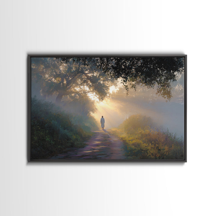Light Of Dawn | Framed Canvas Print | Christian Wall Art | Jesus Canvas Art | Christian Art Print | Modern Christian Painting | Christian D