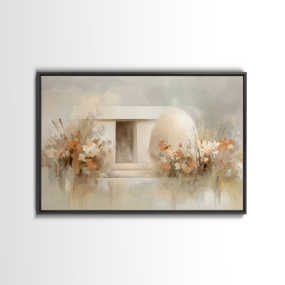 Eternal Peace, Framed Canvas Print, Christian Wall Art, Jesus Painting, Christian Art Print, Minimalist Christian Art, Christian Decor, Chr