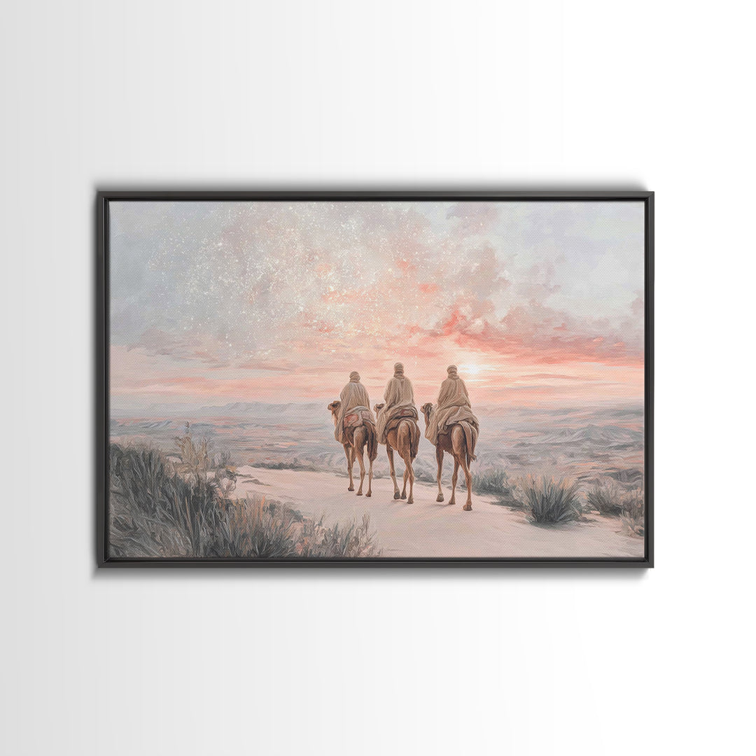 Dawn To Bethlehem – Framed Canvas Print – Christian Art – Christian Art Canvas – Christian Christmas Art – Christmas Wall Art – Subtle Chri