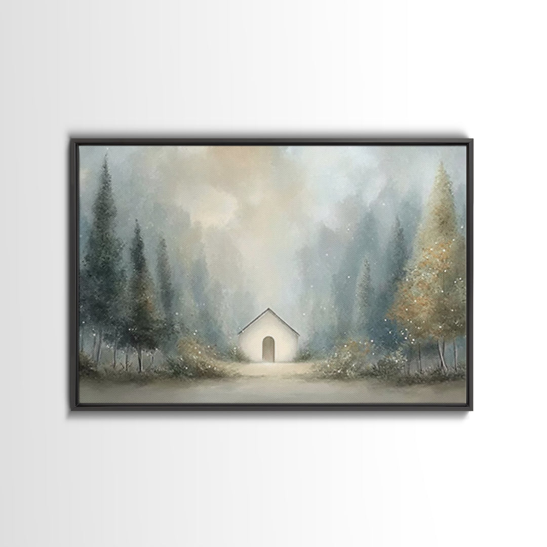 Silent Forest Sanctuary | Framed Canvas Print | Christian Art Canvas | Christian Gift Ideas | Christian Wall Art | Christmas Art | Modern C