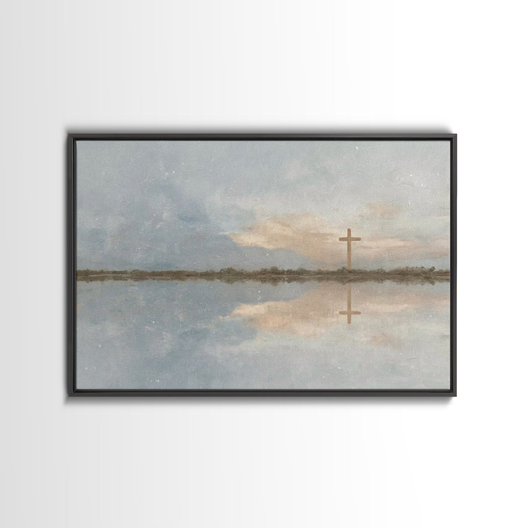 Light Of Promise | Framed Canvas Print | Christian Wall Art | Christmas Art | Christian Art Canvas | Subtle Christian Art | Christian Decor