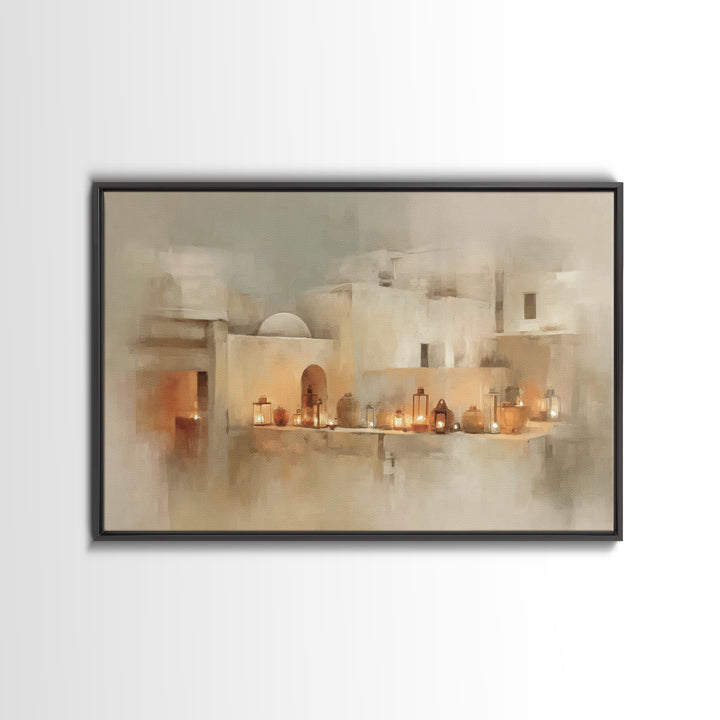 Lanterns Of Bethlehem | Framed Canvas Print | Christian Art Canvas | Christian Decorations | Christmas Art | Christian Wall Art | Christian
