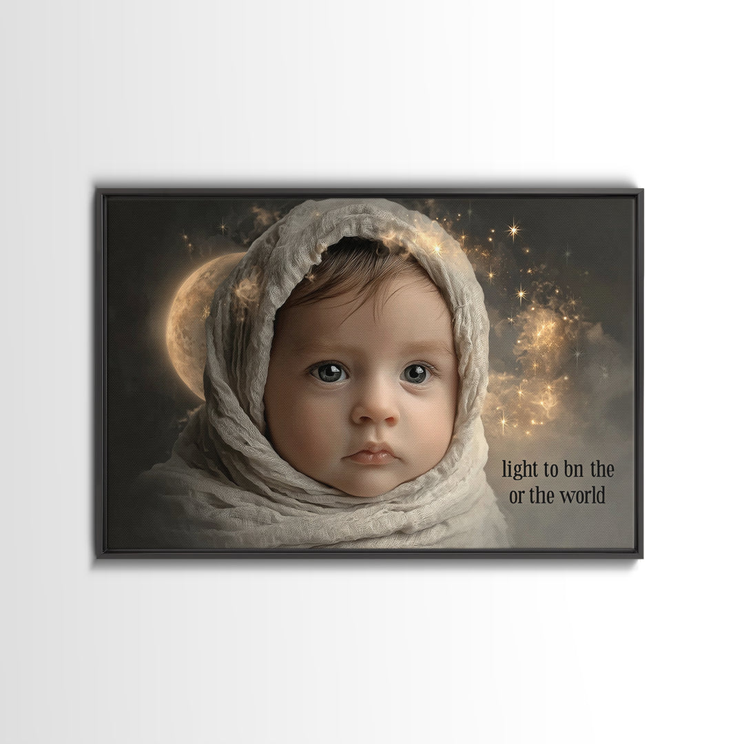 Starborn Hope, Framed Canvas Print, Christian Wall Art, Christian Art Canvas, Jesus Christmas Art, Christian Christmas Art, Christian Gift