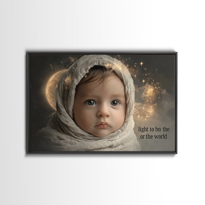 Starborn Hope, Framed Canvas Print, Christian Wall Art, Christian Art Canvas, Jesus Christmas Art, Christian Christmas Art, Christian Gift