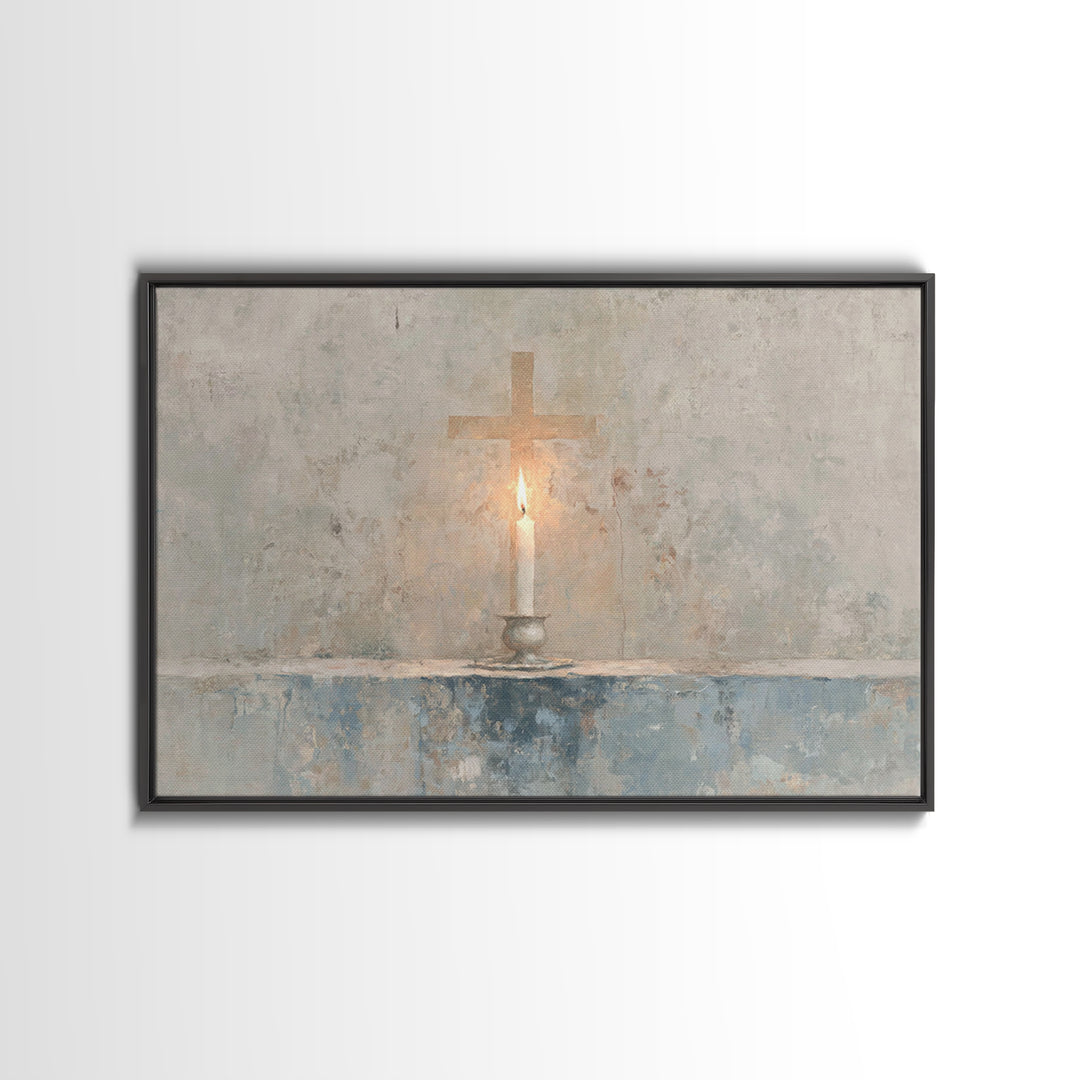 Sacred Stillness, Framed Canvas Print, Christian Art Canvas, Christian Wall Art, Subtle Christian Art, Christian Art