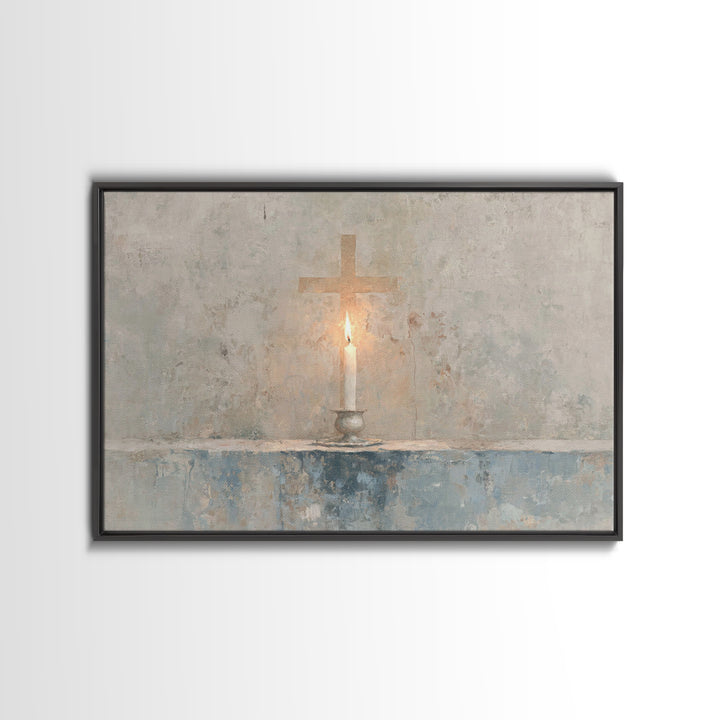 Sacred Stillness, Framed Canvas Print, Christian Art Canvas, Christian Wall Art, Subtle Christian Art, Christian Art