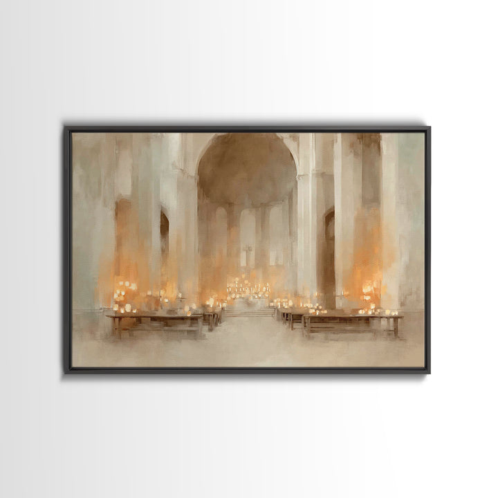 Sanctuary Of Grace – Framed Canvas Print – Christian Wall Art – Christian Art Canvas – Minimalist Christian Art – Christian Paintings – Chr