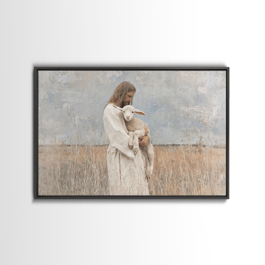 Held In Grace, Framed Canvas Print, Jesus Painting, Christian Wall Art, Christian Art Canvas, Christian Art Prints, Christian Decor