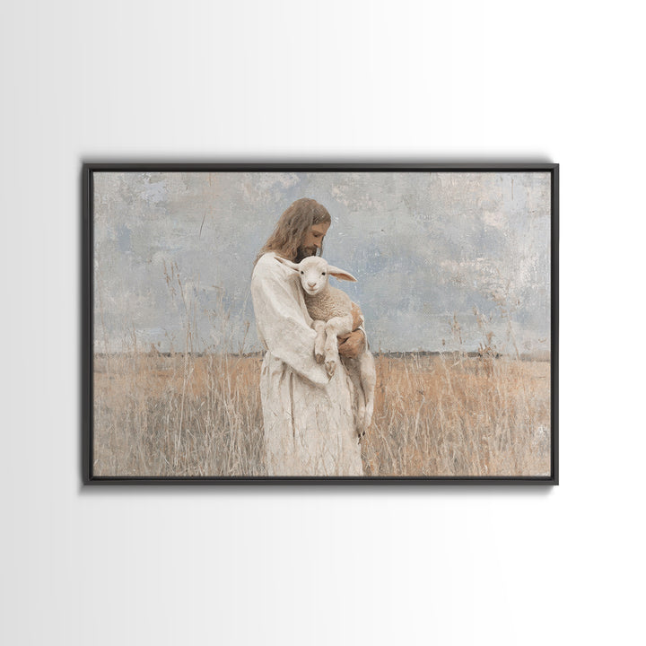 Held In Grace, Framed Canvas Print, Jesus Painting, Christian Wall Art, Christian Art Canvas, Christian Art Prints, Christian Decor