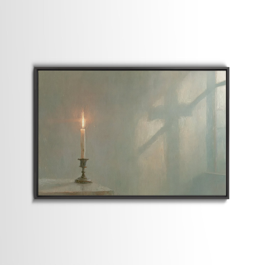 Holy Reflection | Framed Canvas Print | Christian Wall Art | Christian Art Canvas | Minimalist Christian Art | Christian Art