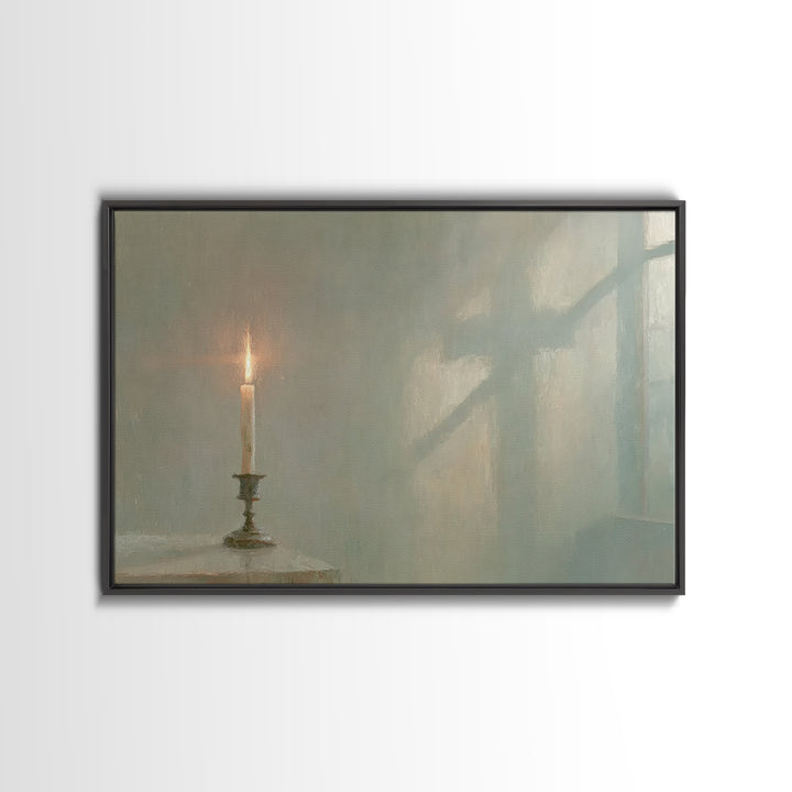 Holy Reflection | Framed Canvas Print | Christian Wall Art | Christian Art Canvas | Minimalist Christian Art | Christian Art