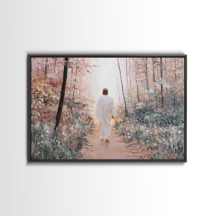 Light Through The Trees | Framed Canvas Print | Christian Wall Art | Christian Art Canvas | Modern Christian Art | Christian Gift Ideas | C