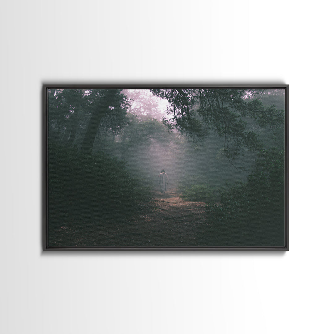 Mist Of His Presence, Framed Canvas Print, Christian Wall Art, Christian Art Canvas, Subtle Christian Art, Christian Paintings, Christian A