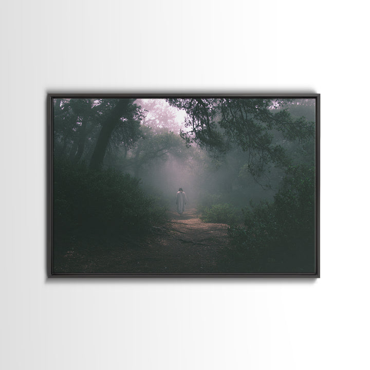 Mist Of His Presence, Framed Canvas Print, Christian Wall Art, Christian Art Canvas, Subtle Christian Art, Christian Paintings, Christian A