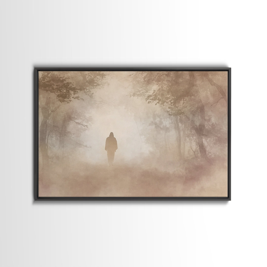 Walk Of Gentle Hope | Framed Canvas Print | Christian Wall Art | Christian Art Canvas | Minimalist Christian Art | Christian Art Work | Chr