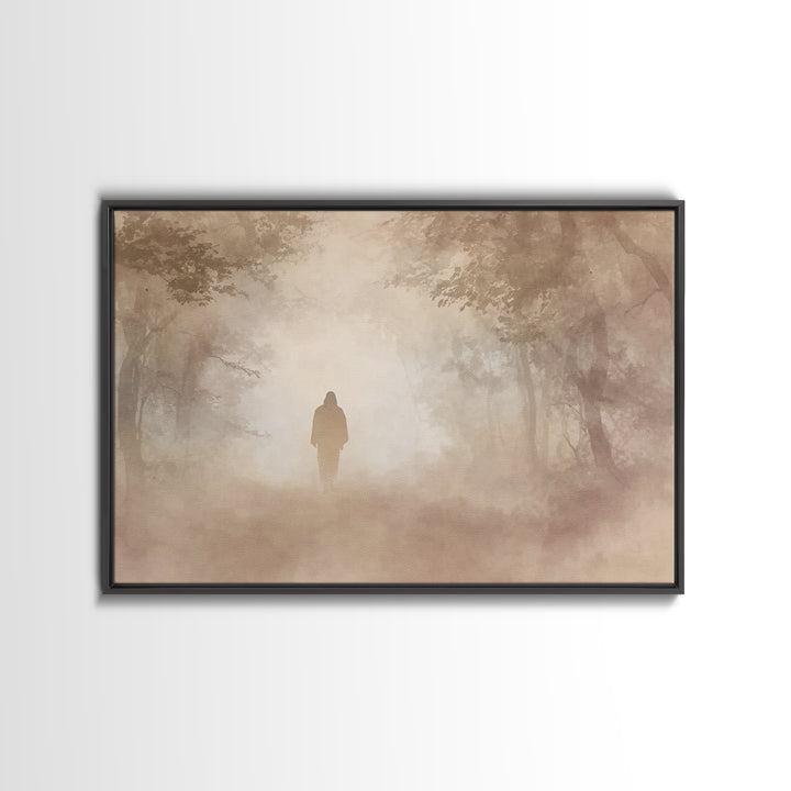 Walk Of Gentle Hope | Framed Canvas Print | Christian Wall Art | Christian Art Canvas | Minimalist Christian Art | Christian Art Work | Chr
