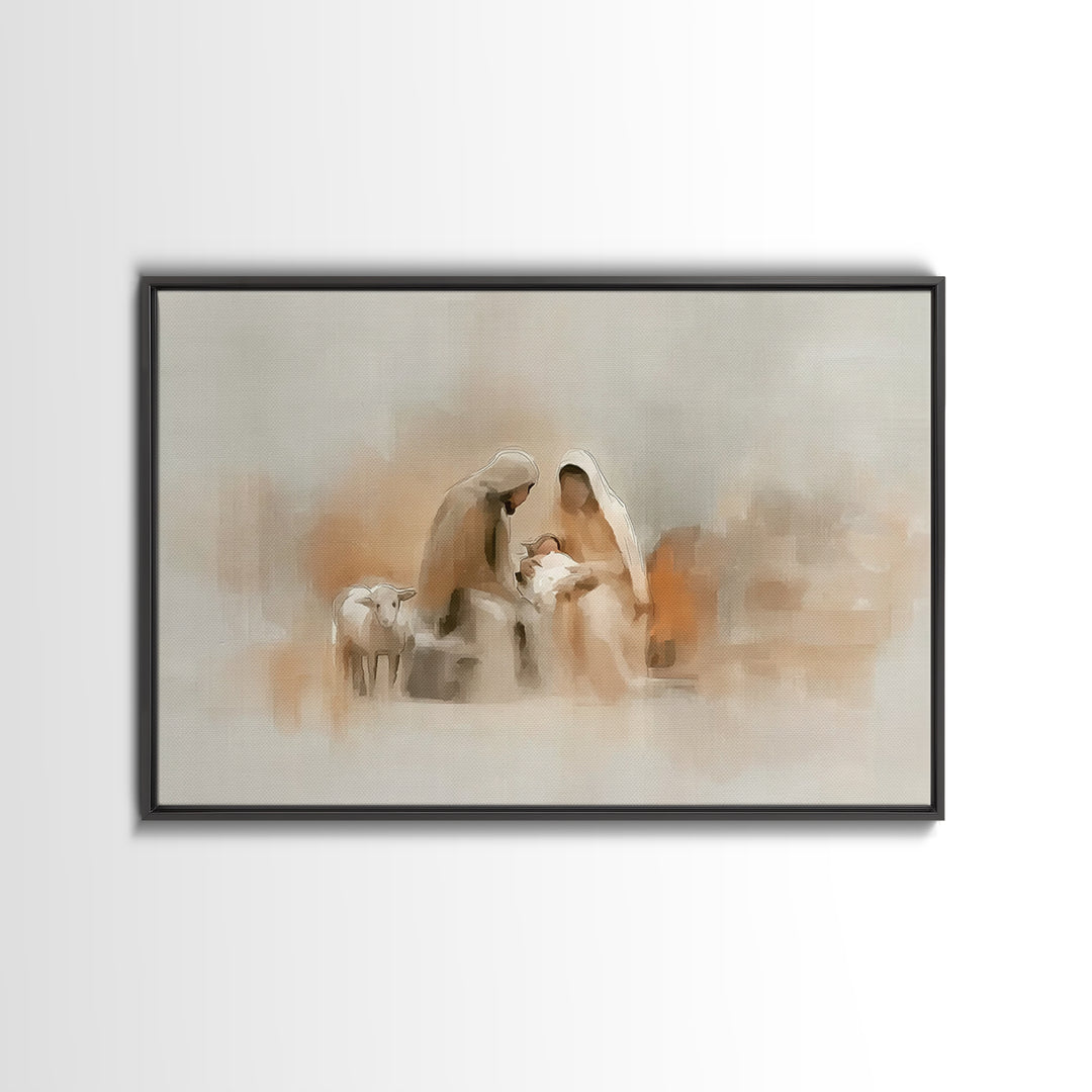 Quiet Bethlehem Light | Framed Canvas Print | Jesus Painting | Christian Christmas Art | Christian Wall Art | Christian Art Canvas | Christ