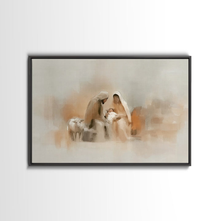 Quiet Bethlehem Light | Framed Canvas Print | Jesus Painting | Christian Christmas Art | Christian Wall Art | Christian Art Canvas | Christ