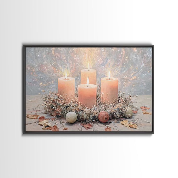 Advent Light | Framed Canvas Print | Christmas Wall Art | Christian Christmas Art | Christian Art Canvas | Christmas Art Prints