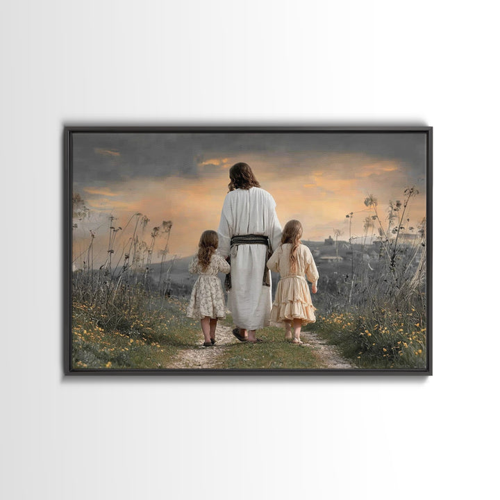 Evening Grace – Framed Canvas Print – Christian Art Canvas – Jesus Painting – Christian Wall Art – Christian Decorations – Christian Gift I