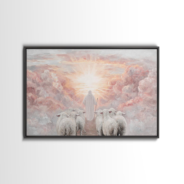 Heavenly Dawn – Framed Canvas Print – Christian Wall Art – Christian Art Canvas – Jesus Painting – Christian Decor – Modern Christian Art