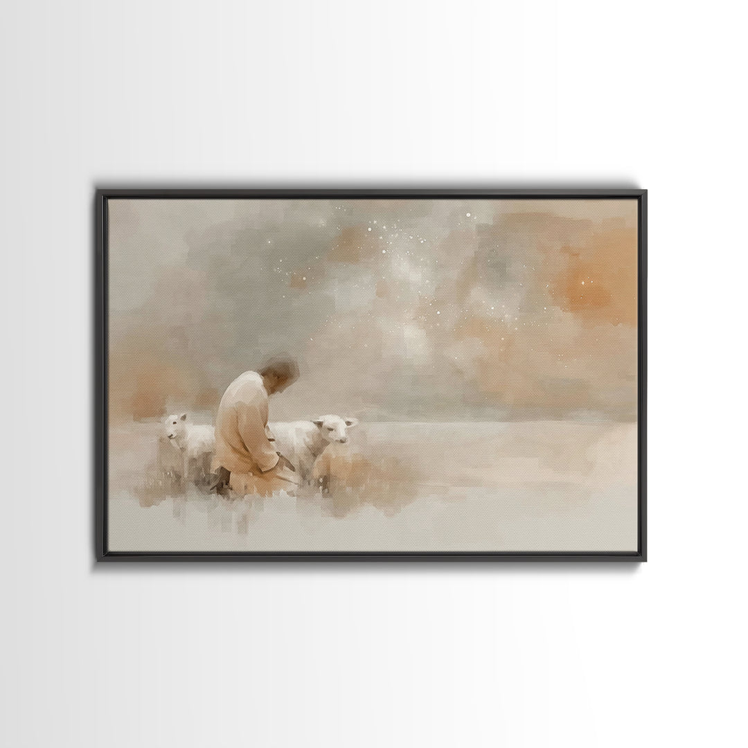 Silent Petition – Framed Canvas Print – Christian Art Canvas – Christian Painting – Christian Wall Art – Moody Christian Art – Christian Gi