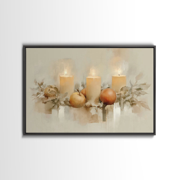 Harvest Light | Framed Canvas Print | Christian Wall Art | Christmas Canvas Wall Art | Christian Art Canvas | Vintage Christmas Art | Chris