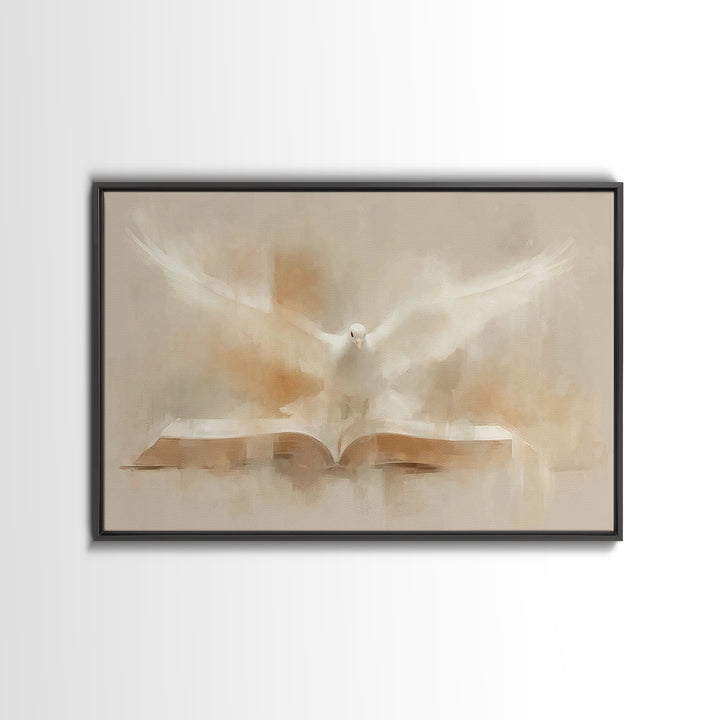 Spirit Of Peace, Framed Canvas Print, Christian Wall Art, Christian Art Canvas, Christian Paintings, Christian Gift Ideas, Subtle Christian