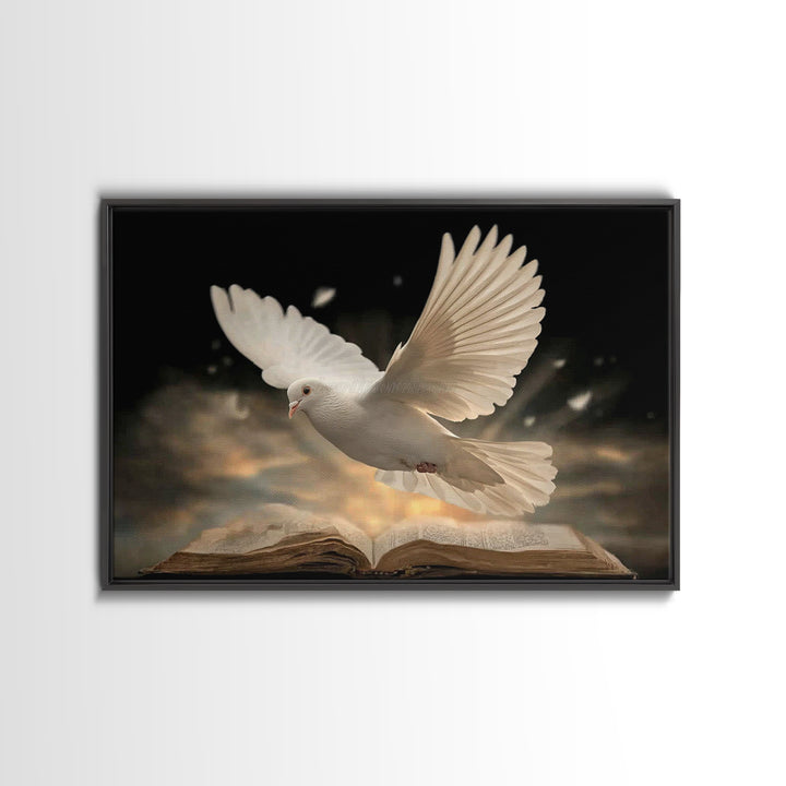 Dove Of Hope – Framed Canvas Print – Christian Wall Art – Christian Art Canvas – Modern Christian Art – Christian Gift Ideas – Christian Pa