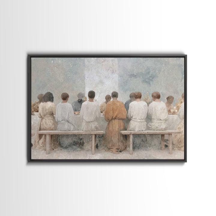 Sacred Table Harmony – Framed Canvas Print – Christian Wall Art – Christian Art Canvas – Jesus Painting – Vintage Christian Art – Christian