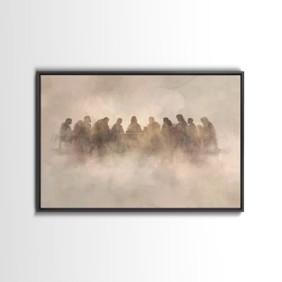 Eternal Peace Gathering | Framed Canvas Print | Christian Wall Art | Minimalist Christian Art | Jesus Painting | Christian Art Canvas | Chr