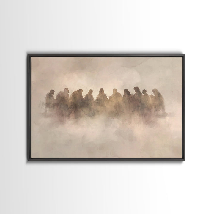Eternal Peace Gathering | Framed Canvas Print | Christian Wall Art | Minimalist Christian Art | Jesus Painting | Christian Art Canvas | Chr