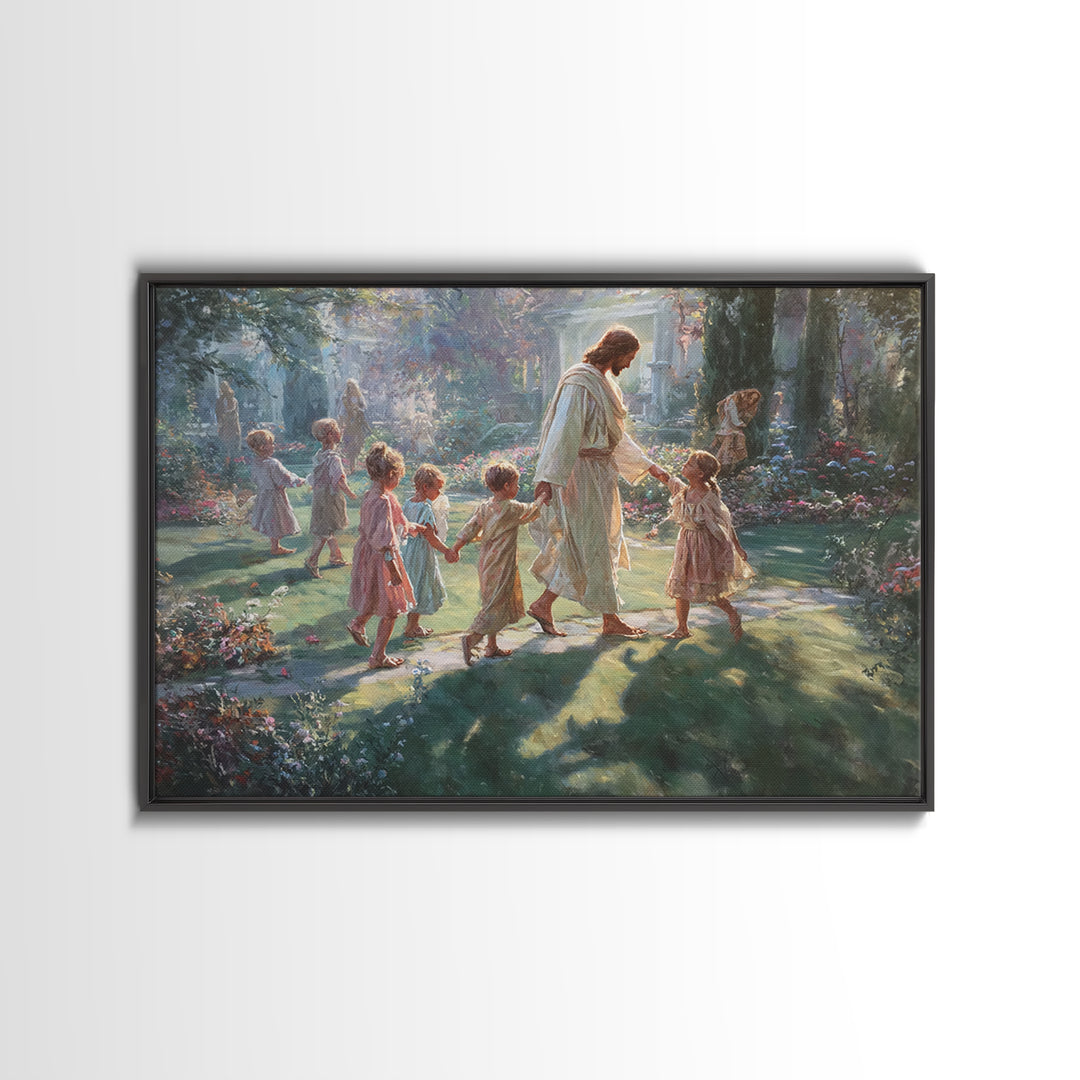 Garden Of Mercy – Framed Canvas Print – Christian Wall Art – Jesus Painting – Christian Art Canvas – Christian Decor – Christian Gift Ideas