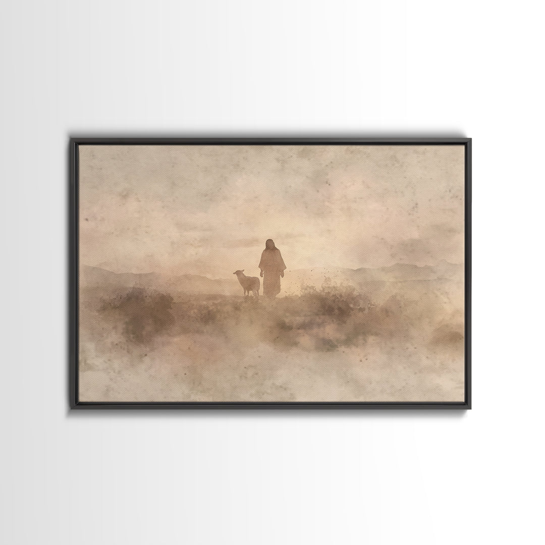 Dust Of Mercy | Framed Canvas Print | Christian Art Canvas | Subtle Christian Art | Jesus Painting | Christian Wall Art | Christian Decorat