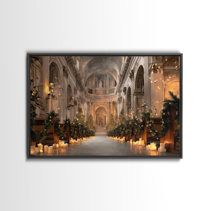 Midnight Blessing – Framed Canvas Print – Christian Wall Art – Christmas Art Prints – Christian Art Canvas – Christian Christmas Art – Chri