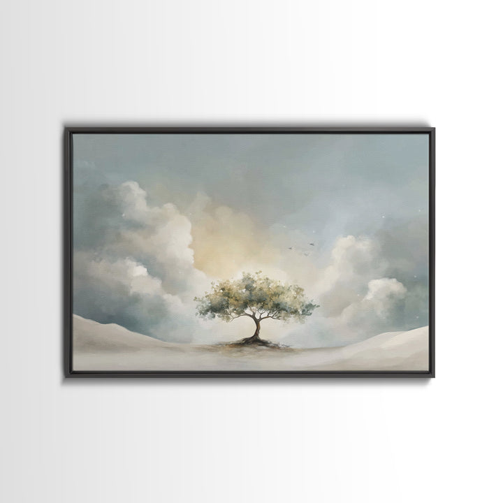 Tree Of Promise | Framed Canvas Print | Christian Wall Art | Christian Art Canvas | Christian Decor | Minimalist Christian Art