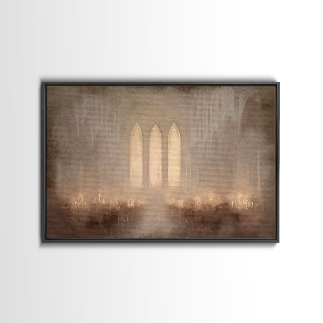 Sanctuary Dawn – Framed Canvas Print – Christian Art Canvas – Christmas Wall Art – Moody Christmas Art – Christian Art – Christian Decorati