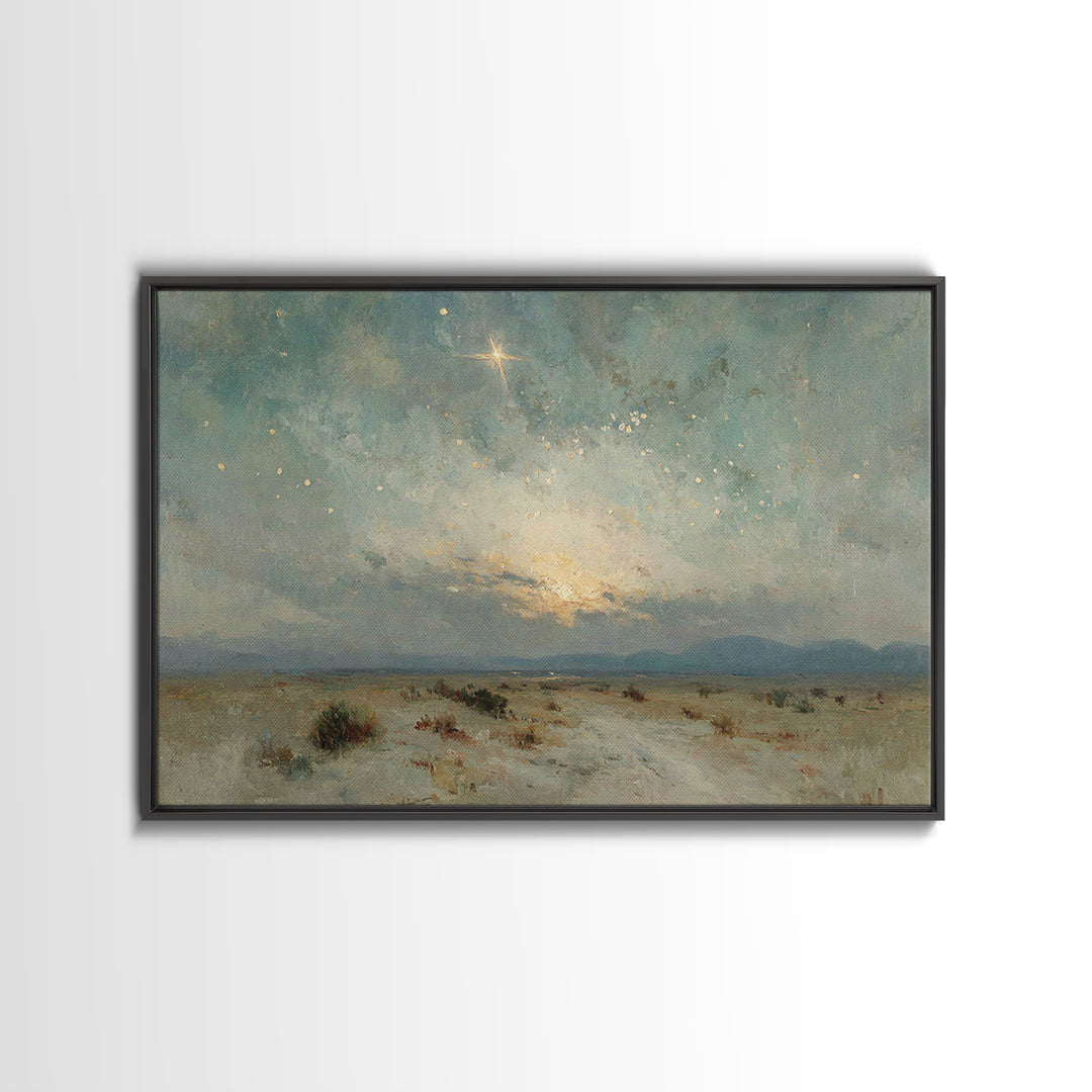 Star Of Salvation - Framed Canvas Print - Christian Christmas Art - Christian Wall Art - Christmas Art Prints - Christian Art Canvas - Chri