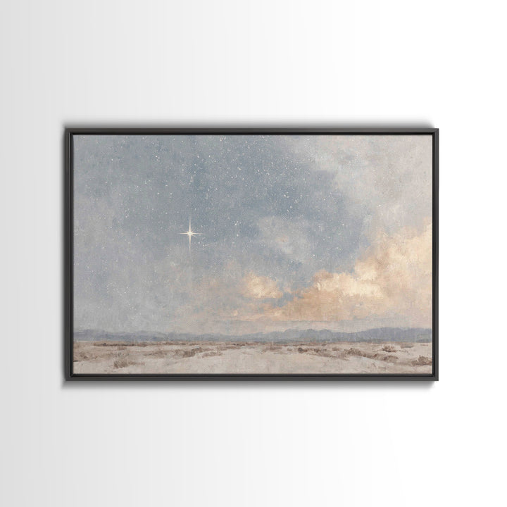 Star Of Bethlehem | Framed Canvas Print | Christian Christmas Art | Christian Wall Art | Christian Art Canvas | Christian Decor | Christmas