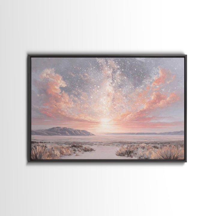 Silent Bethlehem Star, Framed Canvas Print, Christian Art Canvas, Christmas Wall Art, Christian Christmas Art, Jesus Christmas Art, Christi